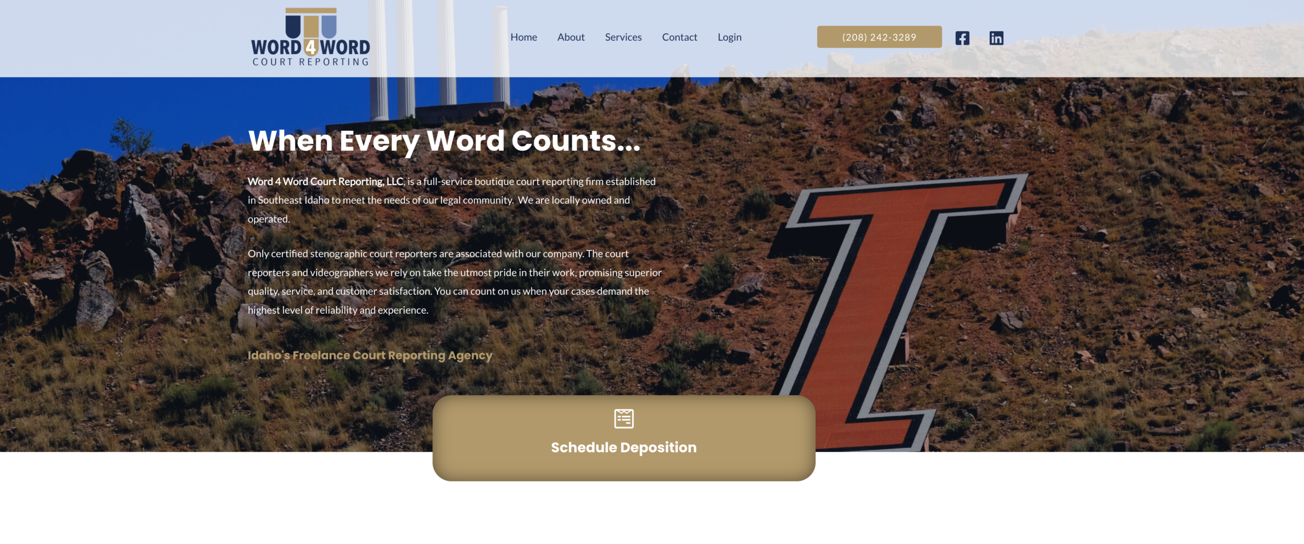 Word 4 Word Court Reporting website